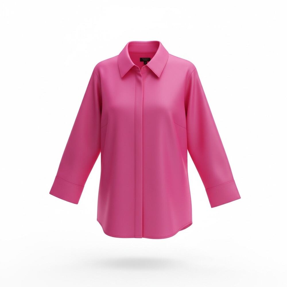 Talbots 20W petite plus non-iron perfect shirt solid career blouse